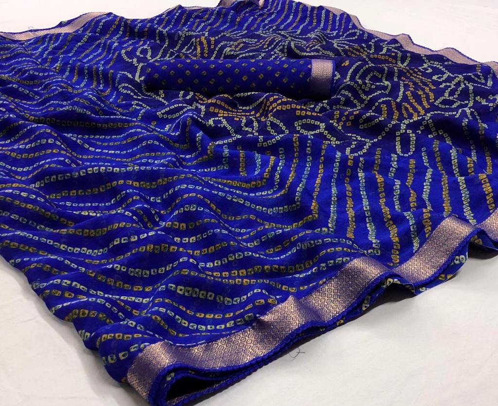 Rajyog Jamkudi Casual Wear Chiffon Designer Latest Saree Collection